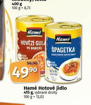 Coop Hamé hotové jídlo nabídka