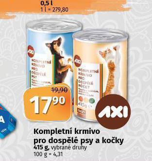 Coop Axi komplení krmivo pro dospělé kočky nabídka