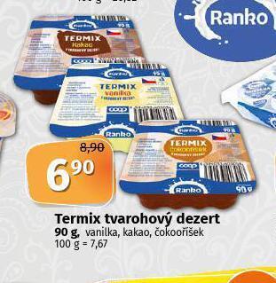 Coop Termix tvarohový dezert nabídka