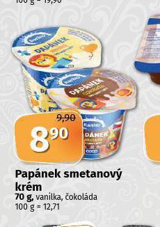Coop Papánek smetanový krém nabídka
