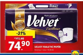 Lidl Velvet toaletní papír nabídka