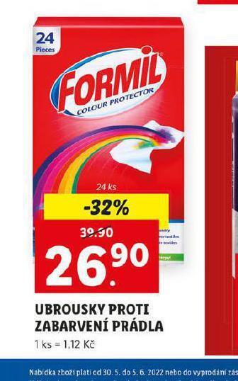 Lidl Formil ubrousky proti zbarvení prádla nabídka