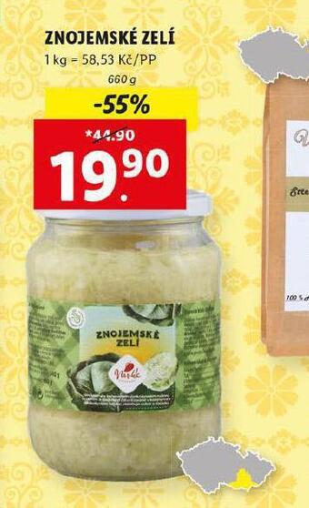 Lidl Znojemské zelí nabídka