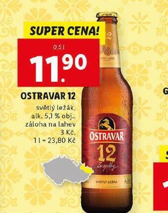 Lidl Pivo ostravar 12 nabídka