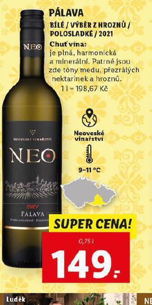 Lidl Pálava nabídka