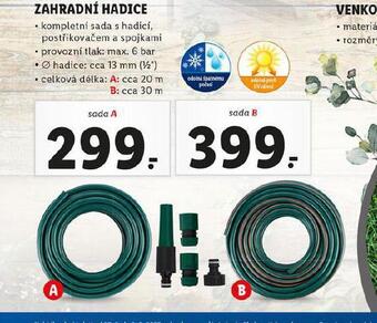 Lidl Zahradní hadice 20 m nabídka