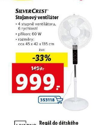 Lidl Stojanový ventilátor nabídka