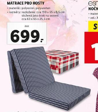 Lidl Matrace pro hosty nabídka
