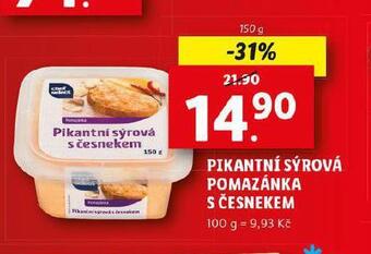 Pikantní sýrová pomazánka s česnekem