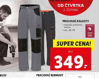 Lidl Pracovní kalhoty nabídka