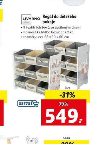 Lidl Regál do dětského pokoje nabídka