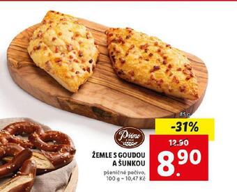 Lidl Žemle s goudou a šunkou nabídka
