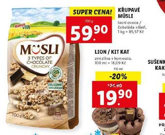 Lidl Křupavé müsli nabídka