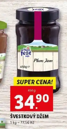 Lidl Švestkový džem nabídka