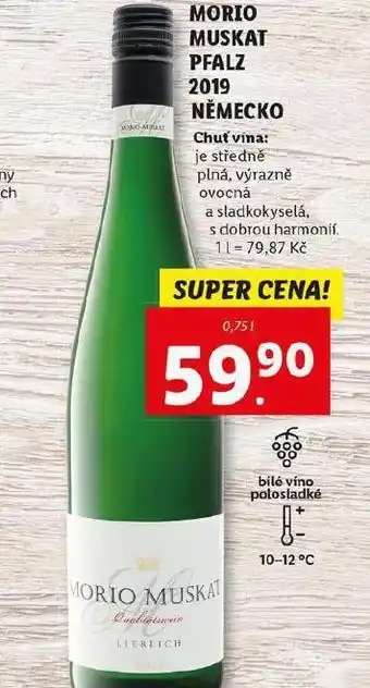 Lidl Morio muskat pfalz 2019 německo nabídka