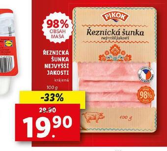 Lidl Řeznická šunka nejvyšší jakosti nabídka