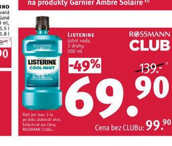 Rossmann Listerine ústní voda nabídka