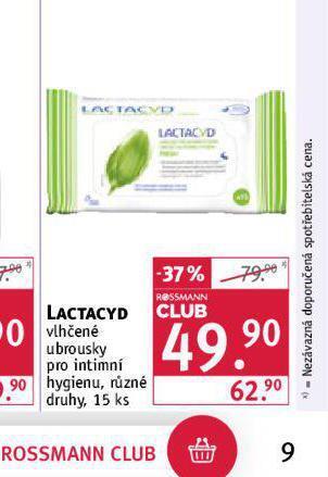 Rossmann Lactacyd vlhčené ubrousky nabídka