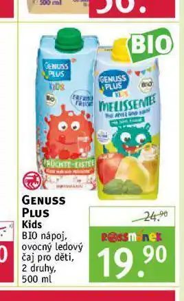 Rossmann Genuss plus kids bio nápoj nabídka