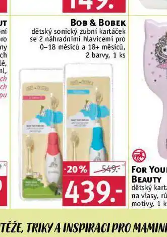 Rossmann Bob & bobek dětský sonický zubní kartáček nabídka