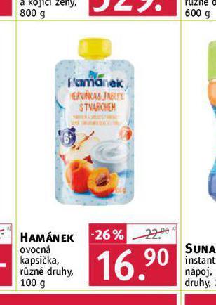 Rossmann Hamánek ovocná kapsička nabídka