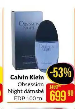 Teta Calvin klein obsession night dámské edp nabídka