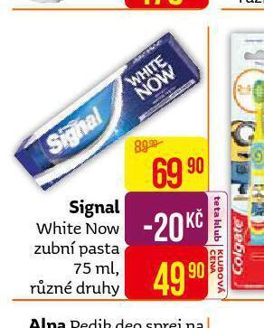 Teta Signal white now zubní pasta nabídka