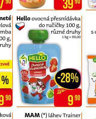 Teta Hello ovocná přesnídávka nabídka
