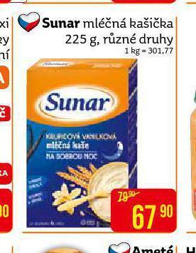 Teta Sunar mléčná kašička nabídka
