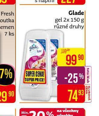 Teta Glade gel nabídka