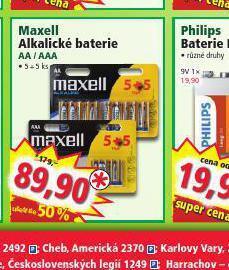 Norma Maxell alkalické baterie nabídka