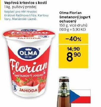 Tesco Olma florian smetanový jogurt ochucený nabídka