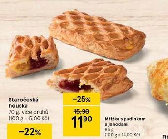 Tesco Mřížka s pudinkem a jahodami nabídka