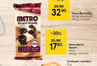 Tesco Retro metro dezert nabídka
