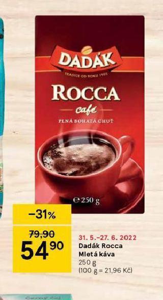 Tesco Dadák rocca mletá káva nabídka