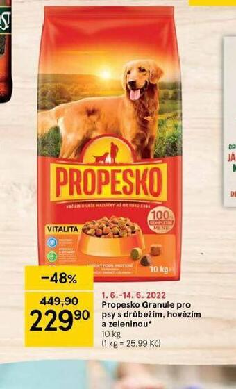 Tesco Propesko granule pro psy nabídka