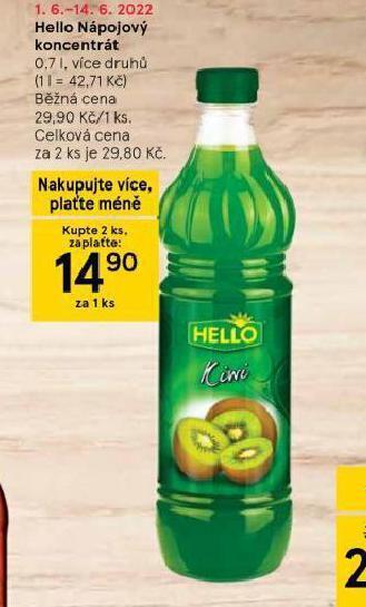 Hello nápojový koncentrát