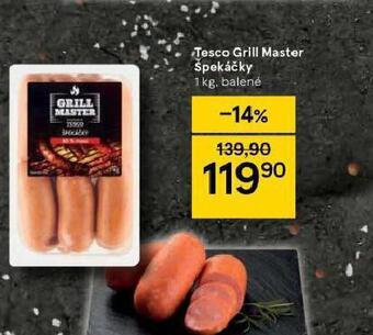 Tesco Tesco grill master špekáčky nabídka