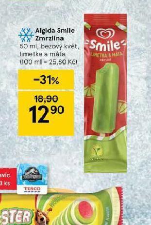 Tesco Algida smile zmrzlina nabídka