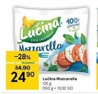 Tesco Lučina mozzarella nabídka