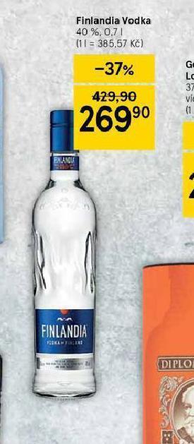 Tesco Finlandia vodka nabídka