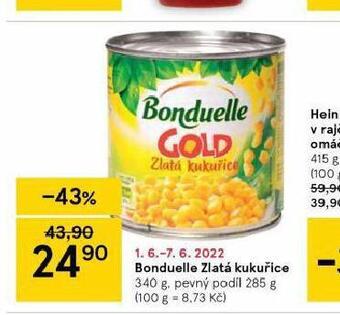 Tesco Bonduelle zlatá kukuřice nabídka