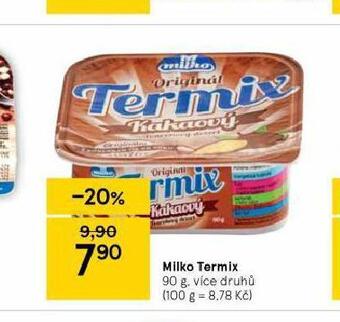 Tesco Milko termix nabídka