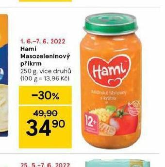 Tesco Hami masozeleninový příkrm nabídka