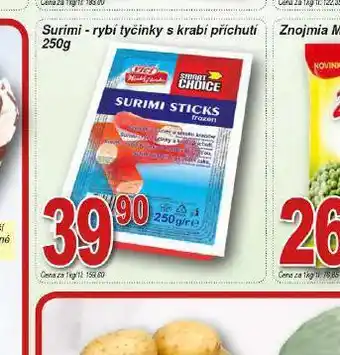 Surimi - rybí tyčinky s krabí příchutí