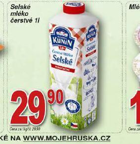 Lidl Selské mléko čerstvé nabídka