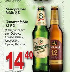 Lidl Pivo ostravar ležák nabídka