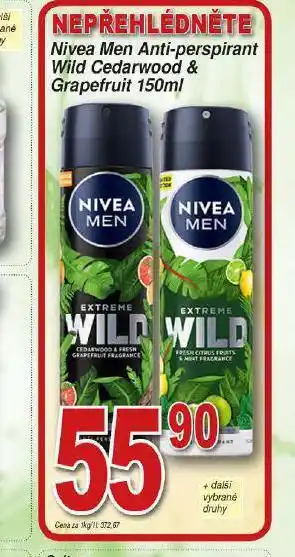 Lidl Nivea men antiperspirant nabídka