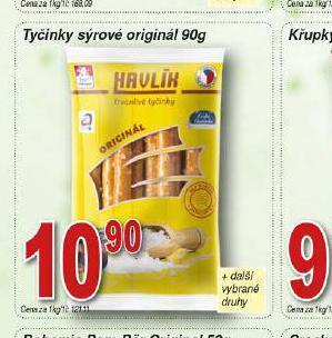 Tyčinky sýrové original