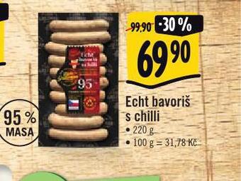 Jip Echt bavoriš s chilli nabídka